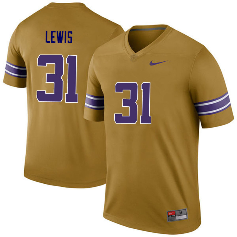 Men LSU Tigers #31 Cameron Lewis College Football Jerseys Game-Legend
